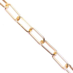 Cadena Aluminio K16336 Dorada 6x15mm 7x10mm (1 mto)