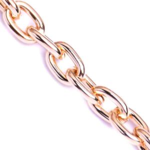 27D Cadena Aluminio K18326 Dorada 6.25x4mm (1 mto)