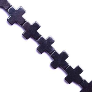 Hematita Cruz 10x10mm Natural 40cm aprox. (1 tira)