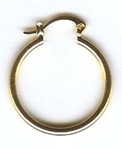 B. ORO 18K BF40 Arracada patente lisa #4 25mm (1 par)