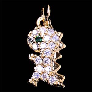 409-02 Micropave Dije Dinosaurio 13mm Dorado (1 pza)