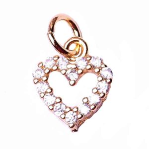 429-02 Micropave Corazón Silueta 8mm Dorado (1 pza)