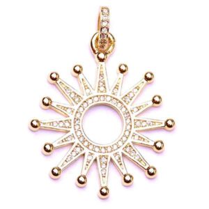 479-02 Micropave Dije Sol 34mm Dorado (1 pza)