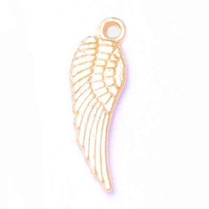 CDL 357 Chapa de Oro 18K Dije Ala 16mm (4 pzas)