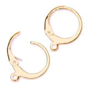 Acero Arete Circulo 12mm Dorado (1 par)