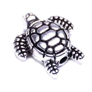 CU Pewter PA Cuenta Tortuga 13mm (2 pzas)