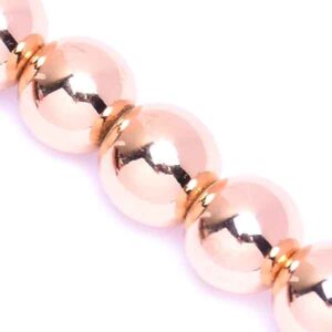 Hematita Bola 8mm Dorado Claro 40cm aprox. ( 1 tira)