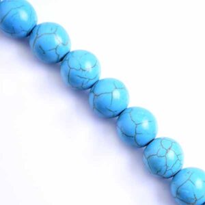 03- Howlita Bola 8mm Azul 37cm aprox.  (1 tira)