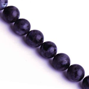 Labradorita Negra Bola 6mm 37cm aprox. (1 tira)