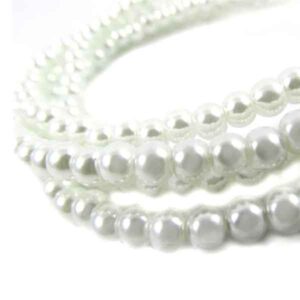 Cristal Perla 4mm 01-Blanco 41cm aprox. (1 tira)