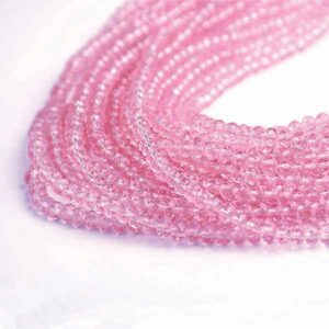 Cristal Rondel Fac. 6mm E-008 Rosa 41cm aprox.(1 tira)