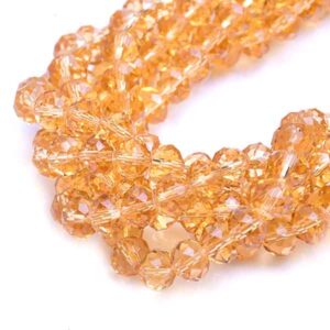 Cristal Rondel Fac. 6mm D-015 Golden 41cm aprox. (1 tira)