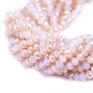 Cristal Rondel Fac. 6mm D-072AB Opalo Arena 41cm aprox. (1 tira)