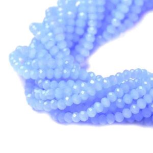 Cristal Rondel Fac. 6mm E-038 Azul Cielo Opalo 41cm aprox. (1 tira)