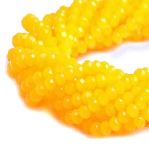 Cristal Rondel Fac. 6mm E-050 Mango Mate 41cm aprox.  (1 tira)