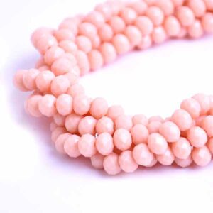 Cristal Rondel Fac. 6mm E-068 Melon Obs. Mate 41cm aprox. (1 tira)