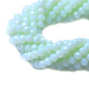 Cristal Rondel Fac. 6mm E-080 Menta Claro 41cm aprox. (1 tira)