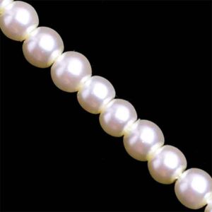 Rosenthel Perla Cristal Alta Calidad Bola 3mm 10- Hueso (1 tira)