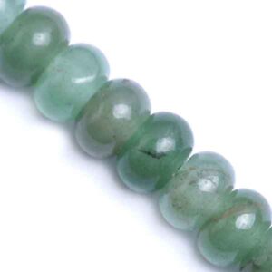 Jade Verde Rondel 5x8mm (1 tira)