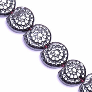 Hematita Concha 5mm Natural 40cm aprox. (1 tira)