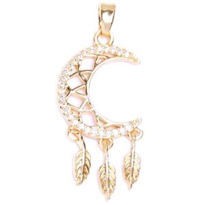 Micropave Dije Luna Atrapasueños 29mm Dorado (1 pza)