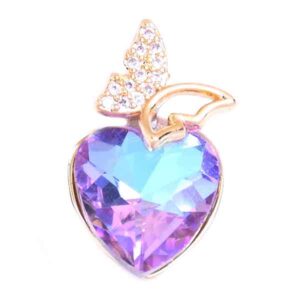 579-02 Micropave Corazon Mariposa 20mm- Dorado (1 pza)