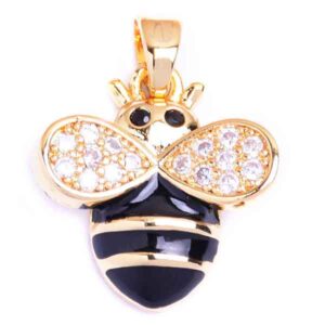 Micropave Dije Abeja 15mm - Dorado (1 pza)