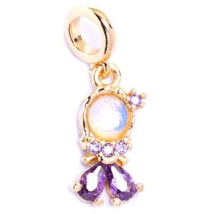 Micropave 01R Princesa 15mm- Dorado (1 pza)