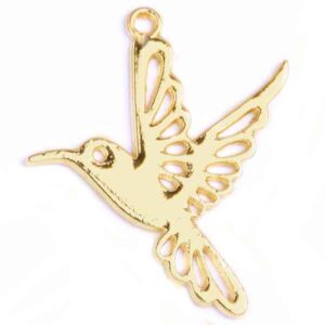 Chapa Oro Dije Colibrí 21mm (1 pza)