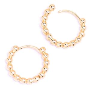 Chapa Oro 18K Arete Bolitas 14mm  (1 par)