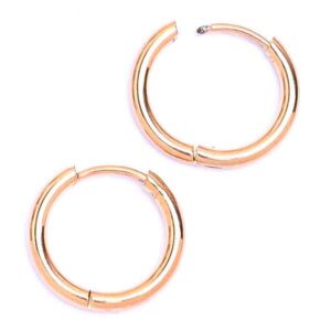 Acero Arracada 15mm Dorada (1 par)