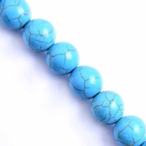 04- Howlita Bola 10mm Azul 37cm aprox. (1 tira)