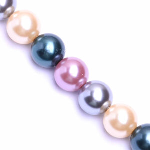 04-03 Perla Concha Bola 8mm Morado/Gris 40cm aprox. (1 tira)