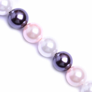02-03 Perla Concha Bola 8mm Blanco/Rosa/Gris- 40cm aprox. (1 tira)