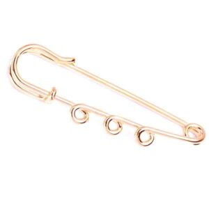 Broche seguro 3 argolla 50mm- Dorado (2 pzas)