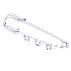 Broche seguro 3 argolla 50mm- Niquel (2 pzas)