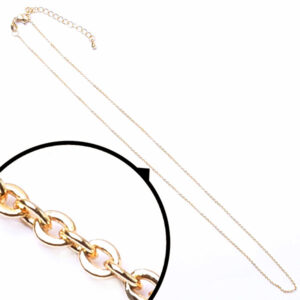 Chapa Cadena Armada Oval 45cm Dorada 0.5mm (1 pza)