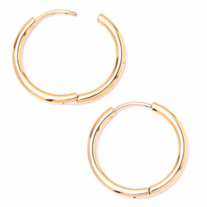 Acero Arracada 20mm Dorada (1 par)