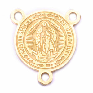 Acero Trio Virgen Gpe 17mm Dorado (1 pza)