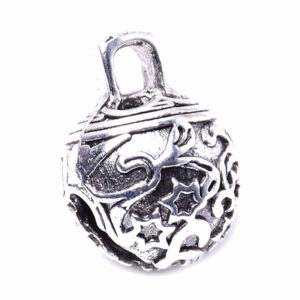 PW Llamador de Angeles Bola 12mm Plata Antigua (1 pza)