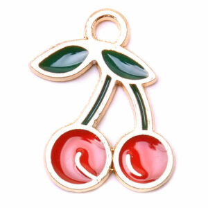 Esmalte Dije Cereza 15mm (1 pza)