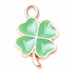 Esmalte Dije Trebol Verde 15mm (1 pza)