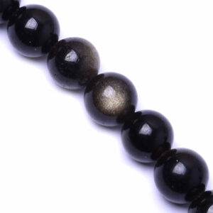 Obsidiana Gold Bola 6mm 37cm aprox. (1 tira)