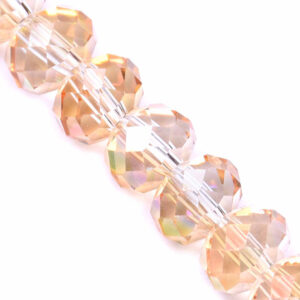 02-05 Rosenthel Cristal Rondel Fac. 8mm Golden AB 20cm aprox. (1 tira)