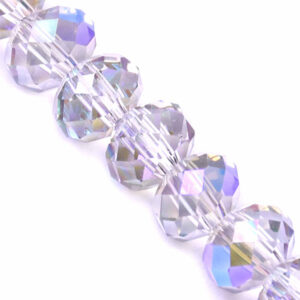 02-07 Rosenthel Cristal Rondel Fac 8mm V. Lila/Azul 20cm aprox. (1 tira)