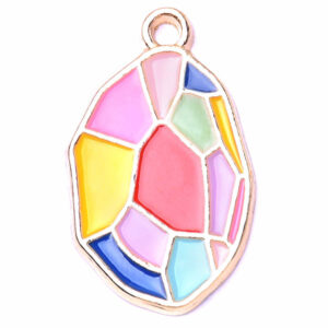 40 Esmalte Dije Oval Colores 25mm (1 pza)