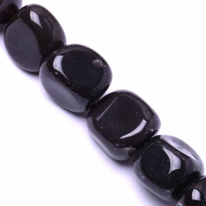 36-178 Agata Nugget 8-12 Negro-39cm aprox (1 tira)