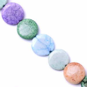 57-199 Jaspe Moneda Mix 16mm- 40cm aprox (1 tira)