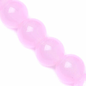 03-12 Cristal Jadesito Bola 8mm Rosa Bebe 39cm aprox. (1 tira)
