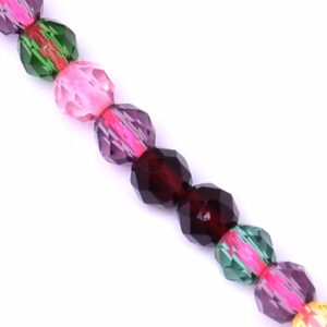 Rosenthel Cristal Bola Fac 3mm Mix Negro- 36cm aprox (1 tira)